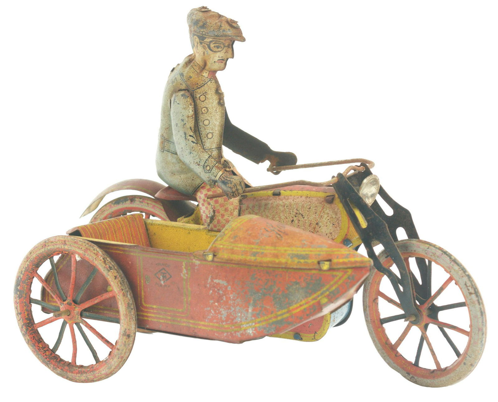 Early Rare Japanese Pre-War Harely Wind-Up Motorcycle (1 of 2)