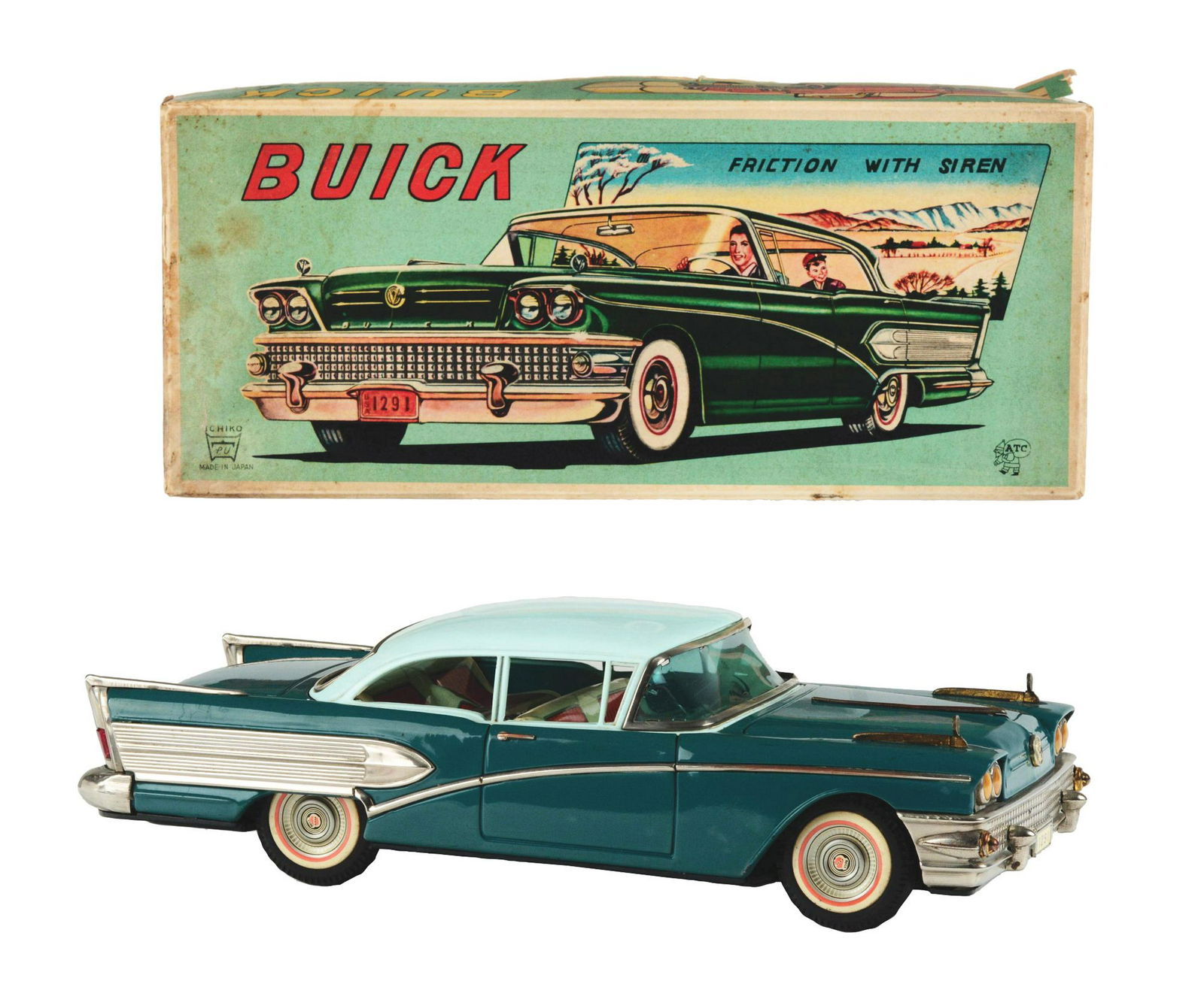 Tin-Litho and Painted Friction 1958 Buick Century. (1 of 6)