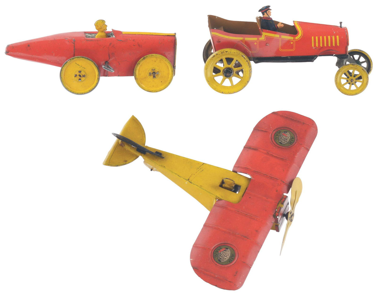 Lot of 3: American Tin-Litho Wind-Up Transportation (1 of 1)