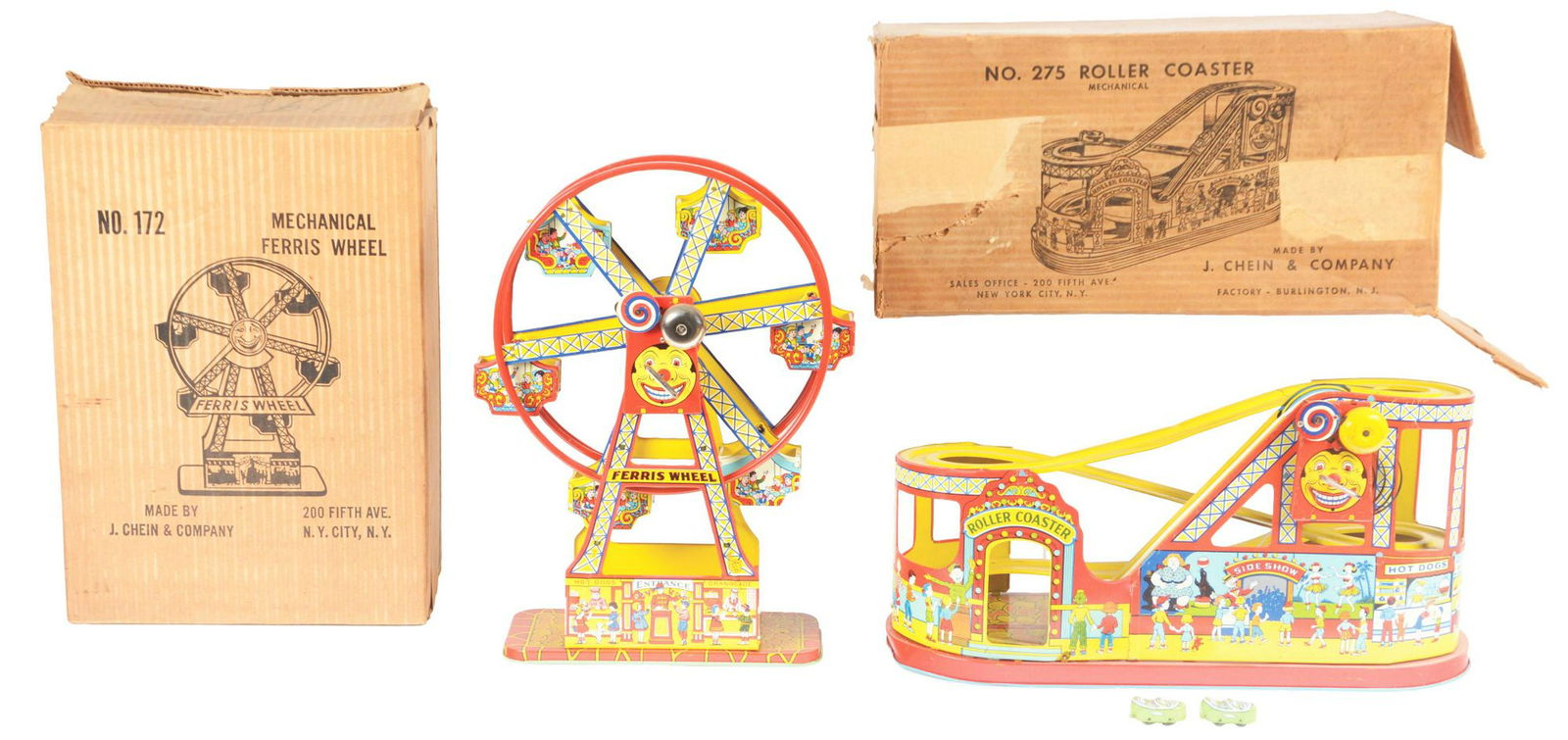 Lot of 2: Chein Tin-Litho Amusement Rides. (1 of 2)