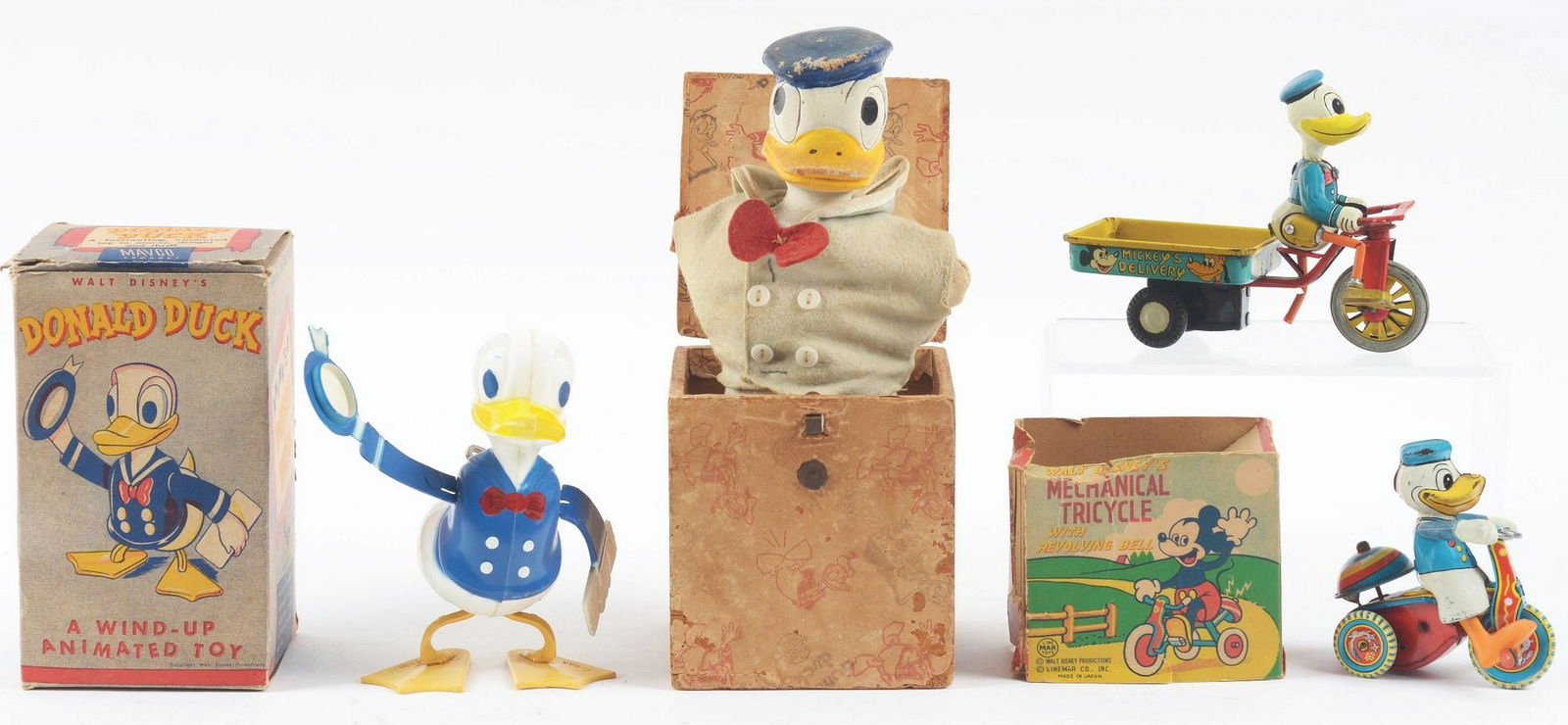 Lot of 4: American & Japanese Made Donald Duck Toys. (1 of 1)