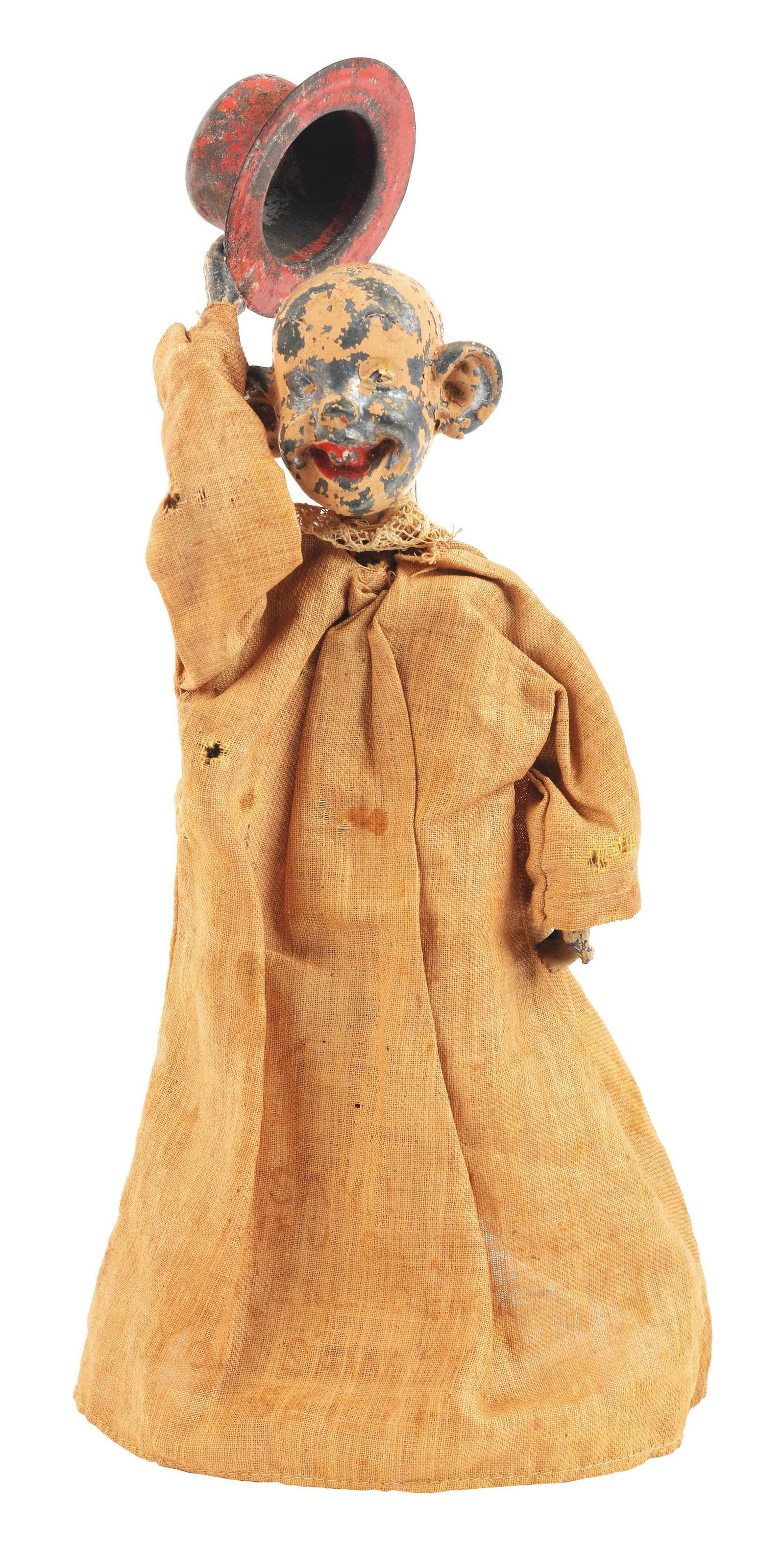 Very Early Yellow Kid Hat Tipping Toy. (1 of 2)