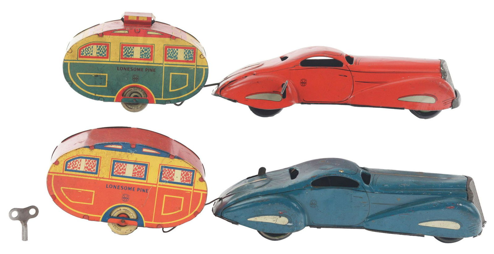 Lot of 2: Marx Tin-Litho Wind-Up Lonesome Pine Car (1 of 2)