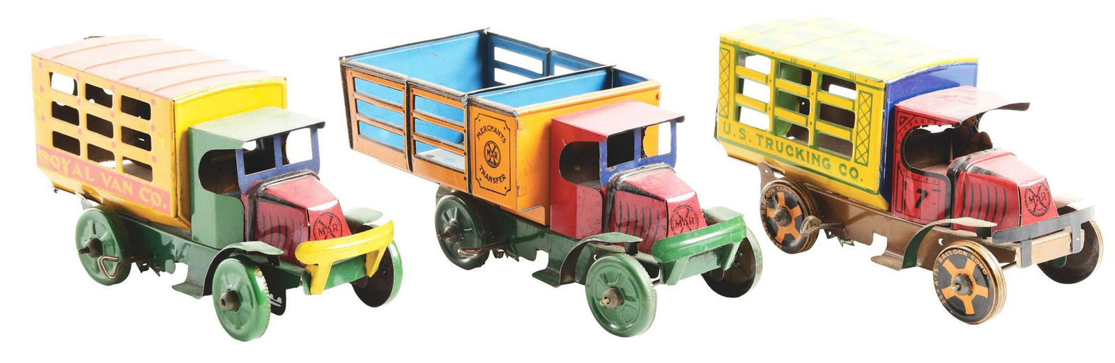 Lot of 3: Early Marx Tin-Litho Wind-Up Commercial Truck (1 of 2)