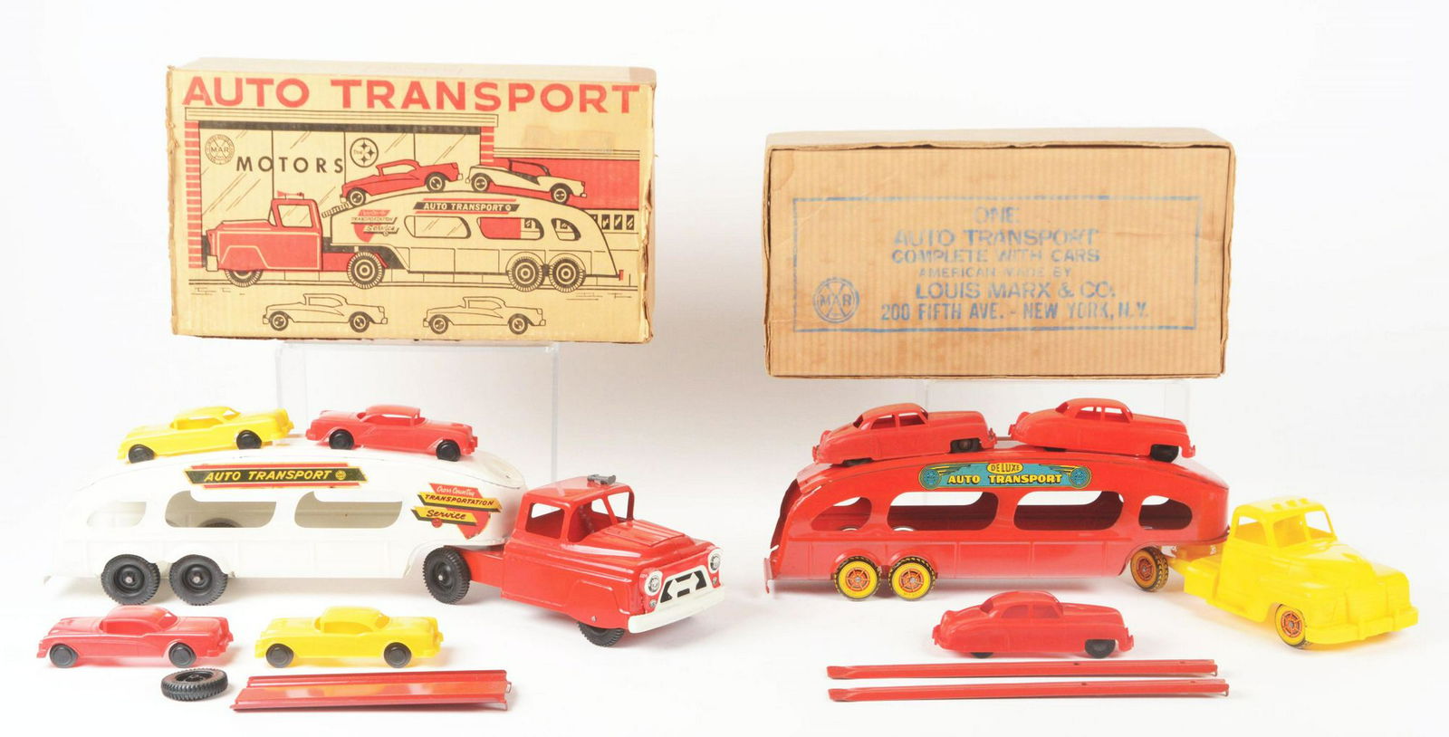 Lot of 2: Marx Pressed Steel Auto Transport Toys. (1 of 2)
