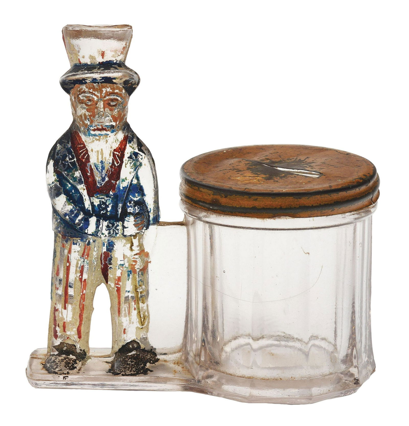 Uncle Sam by Barrel Candy Container. (1 of 2)