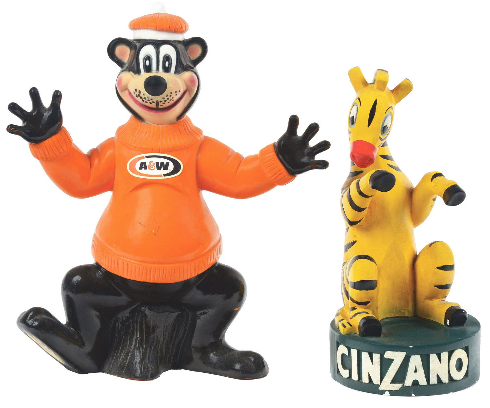Lot of 2: Advertising Figures - A&W, Cinzano. (1 of 2)