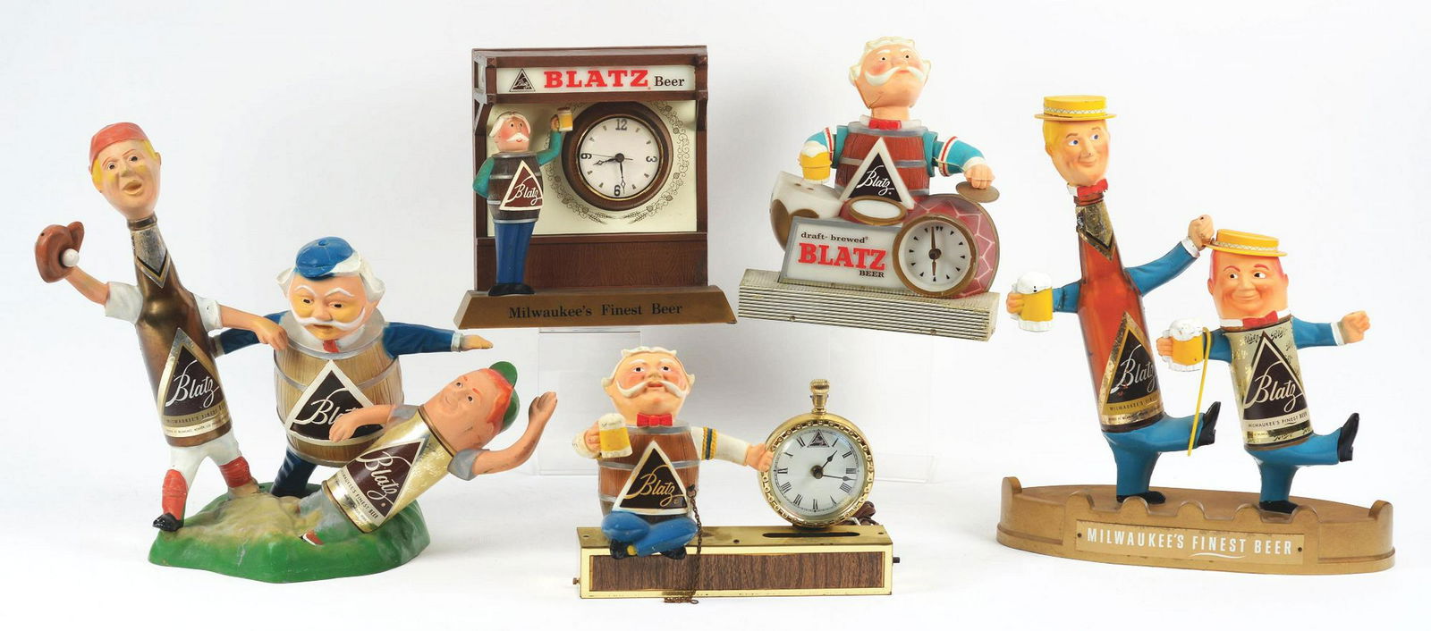 Lot of 5: Blatz Beer Advertising Figures. (1 of 1)