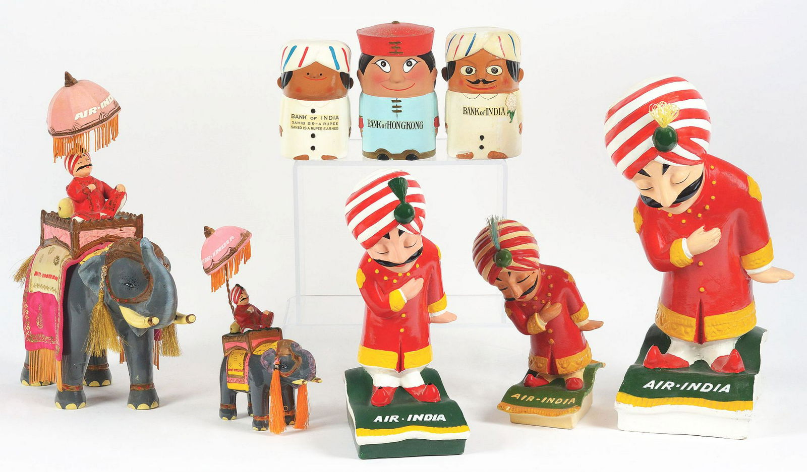 Lot of 8: Air India Advertising Figures. (1 of 1)