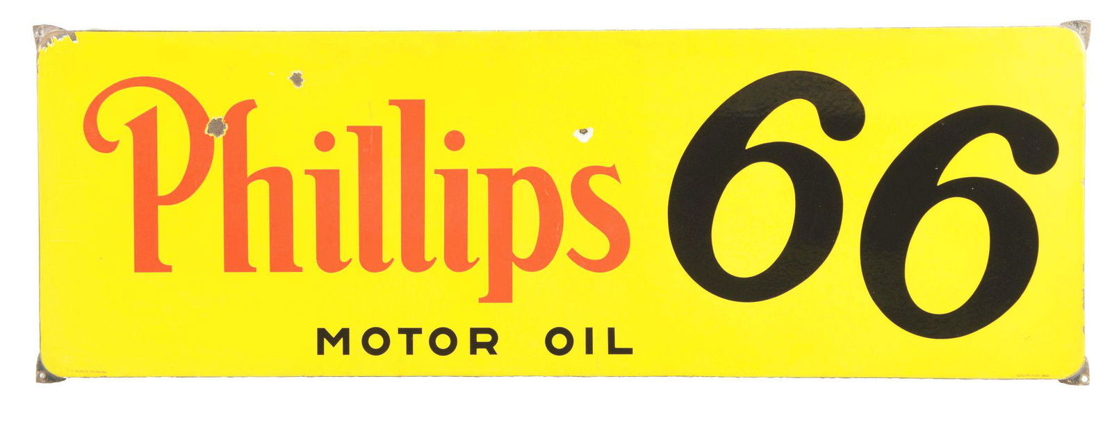 Phillips 66 Motor Oil Porcelain Sign W/ Self Framed (1 of 2)