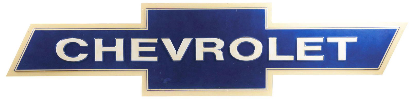Large Embossed Plastic Chevrolet Dealership Sign. (1 of 2)