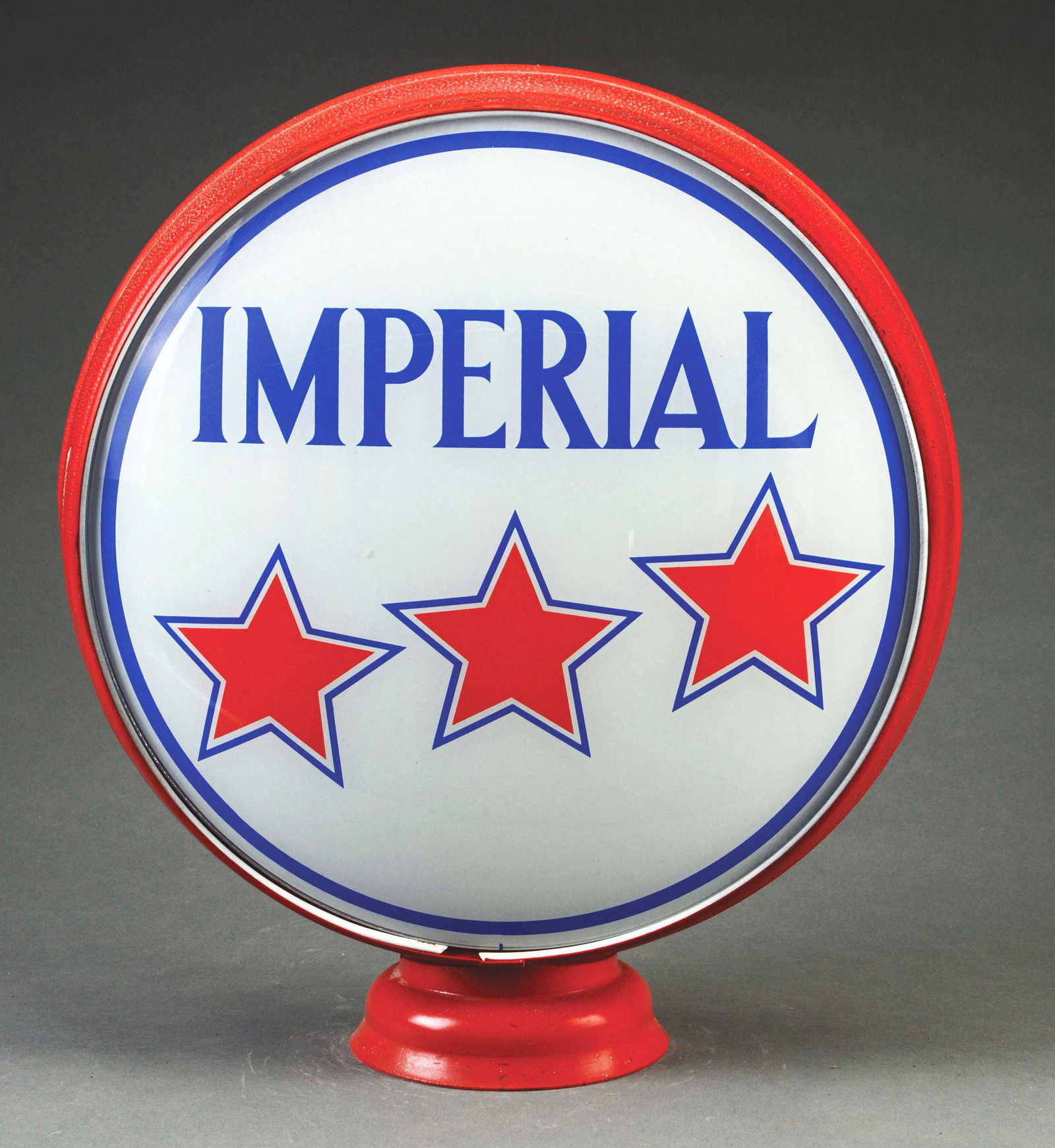 Imperial Gasoline Complete 15" Globe On Metal Body. (1 of 2)
