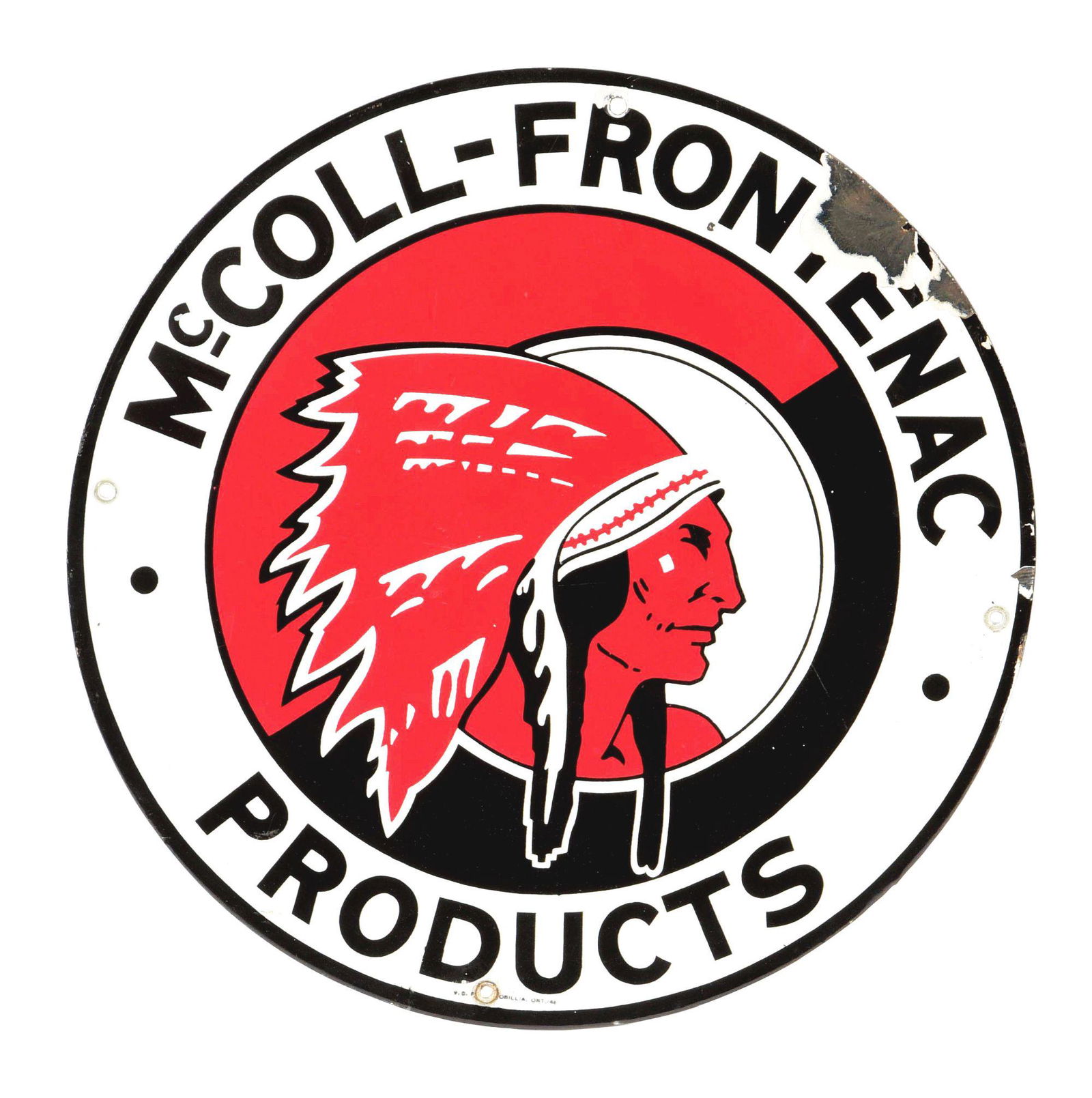 Rare McColl Frontenac Products Red Indian Porcelain (1 of 2)