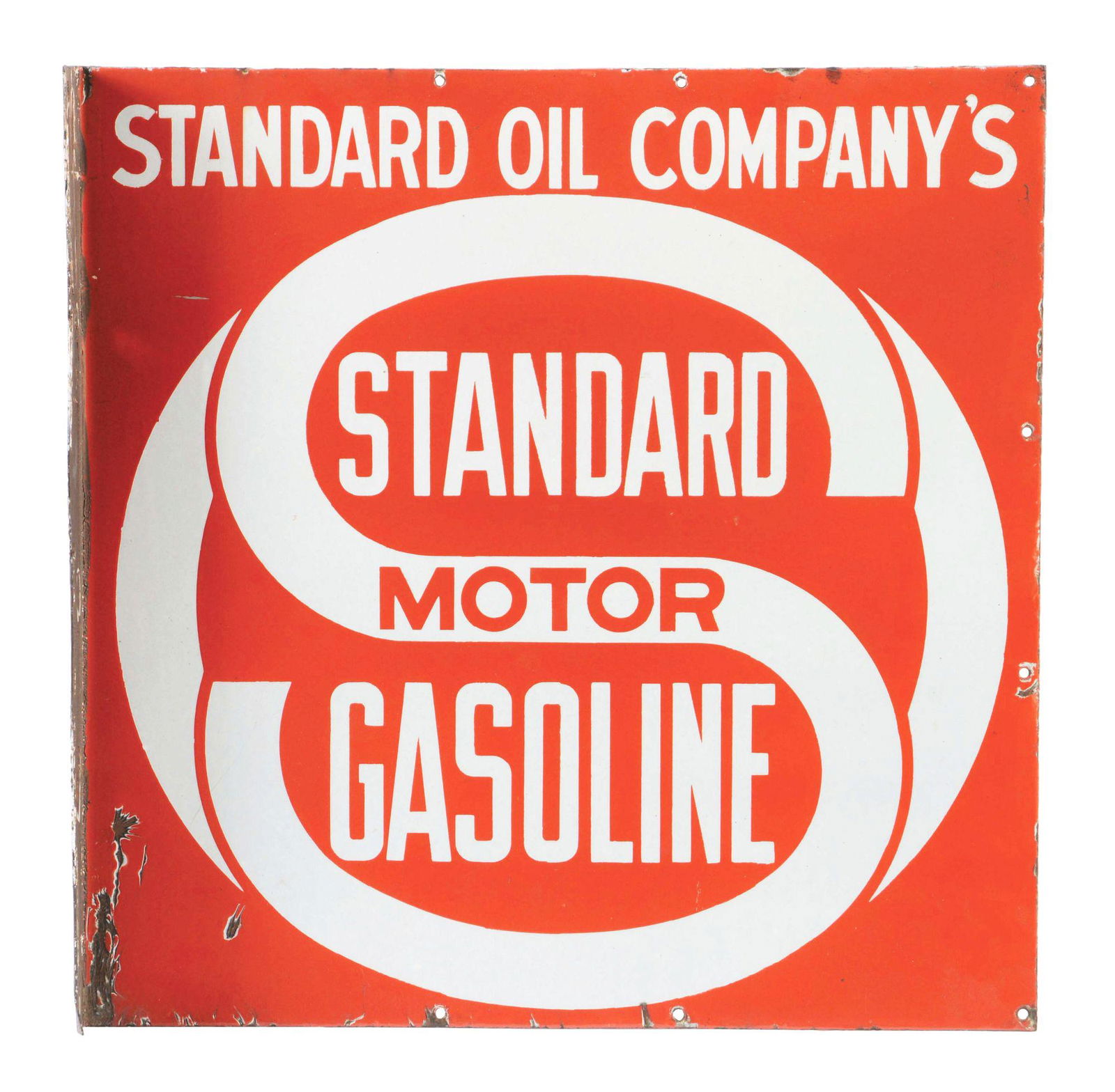 Large Standard Oil Company Motor Gasoline Porcelain (1 of 2)