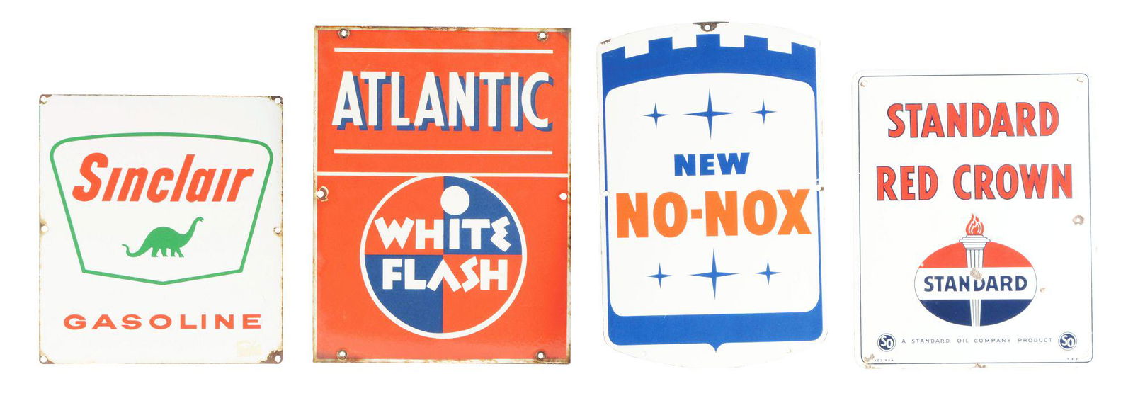 Lot Of 4: Porcelain Pump Plate Signs. (1 of 2)