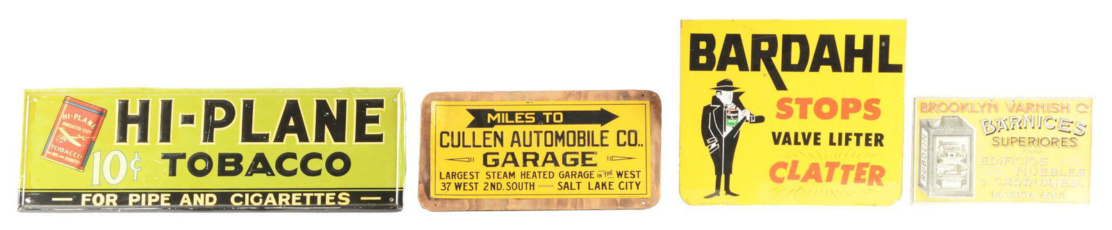 Lot Of 4: Tin Advertising Signs. (1 of 2)