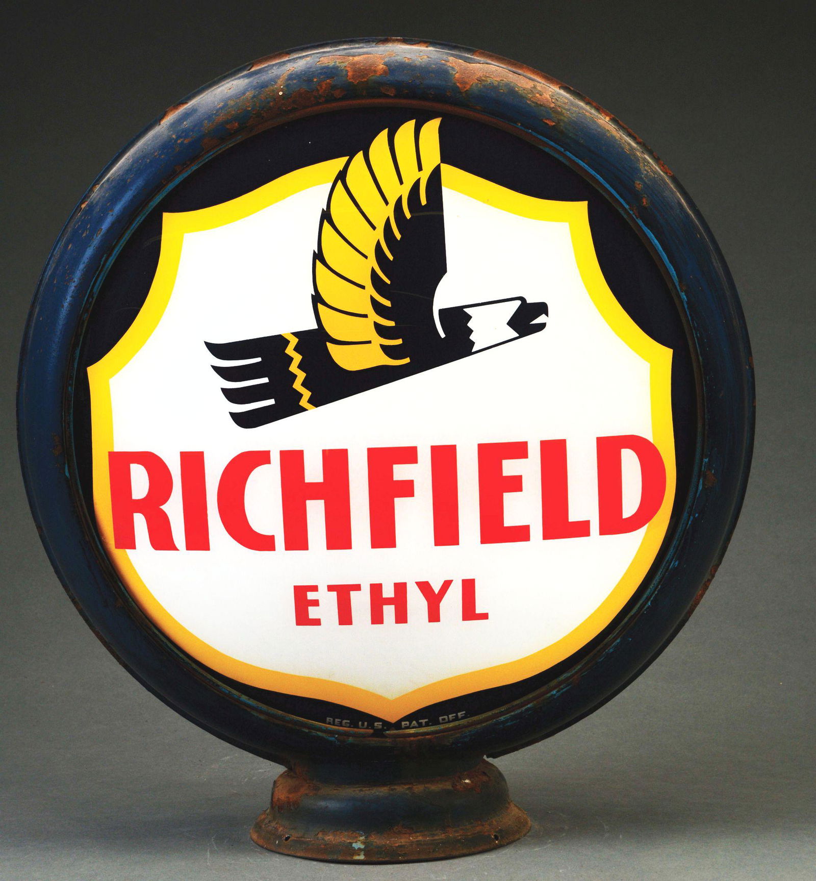 Richfield Ethyl Gasoline Complete 15" Globe On Original (1 of 2)