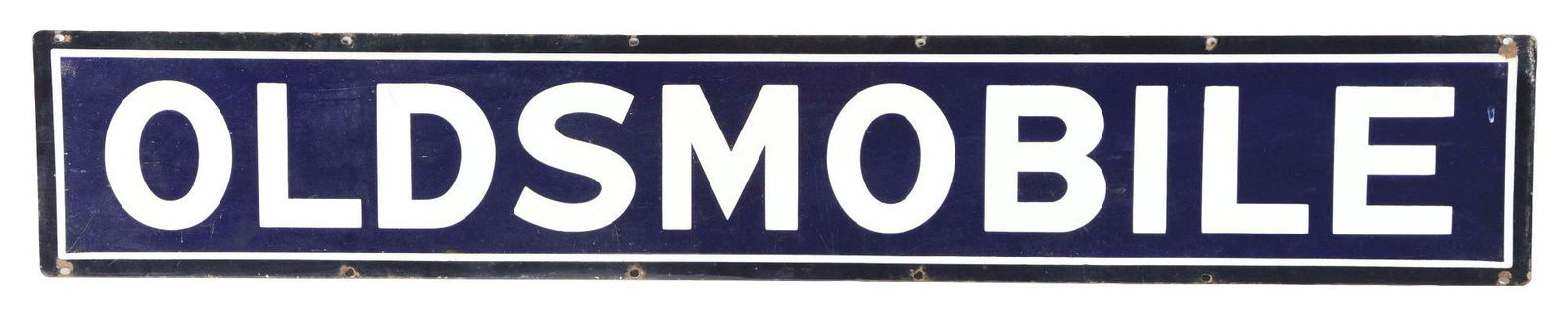 Oldsmoblie Motor Cars Porcelain Strip Sign. (1 of 2)