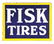 Fisk Tires Porcelain Service Station Flange Sign.