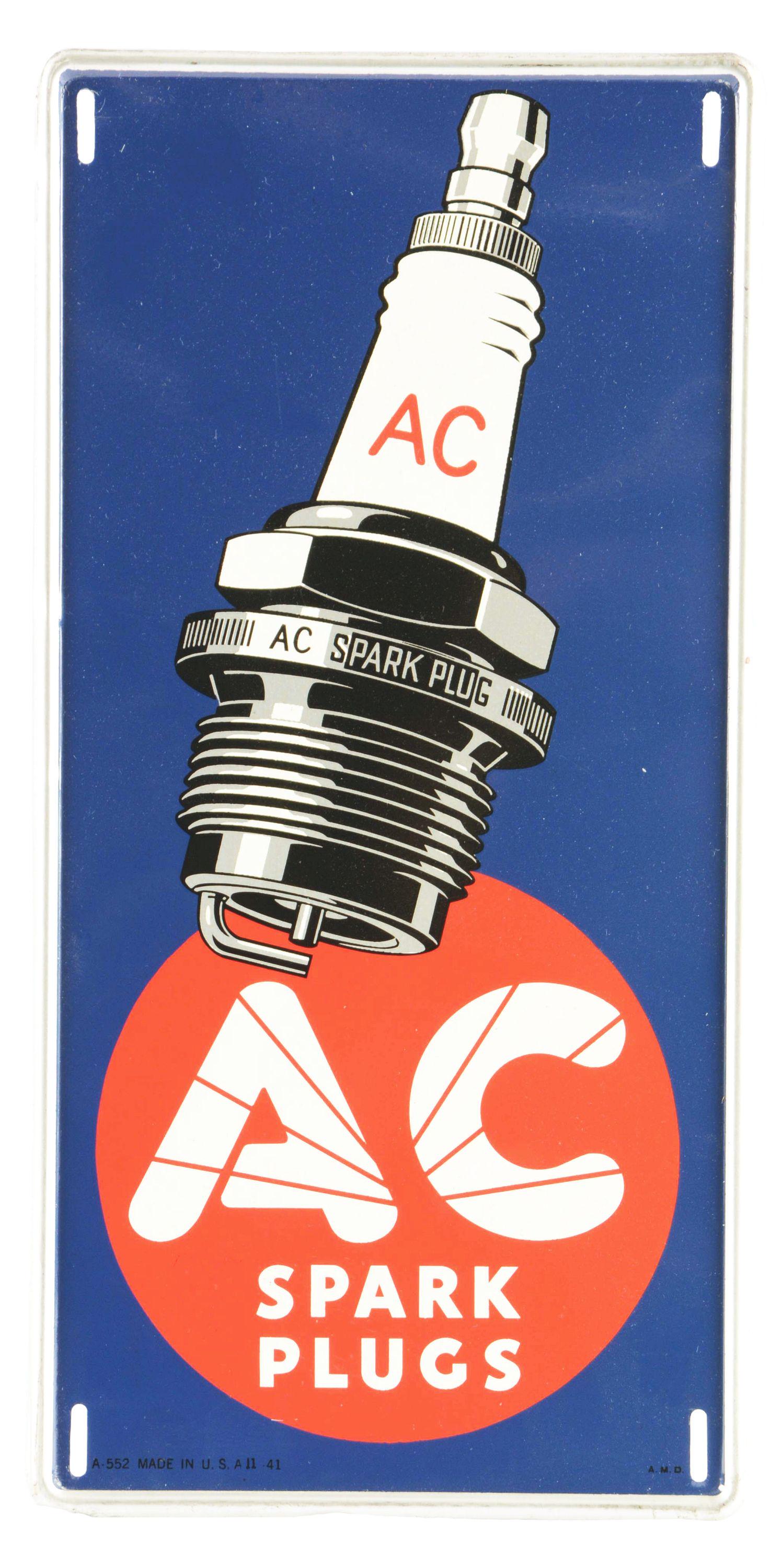 AC Spark Plugs Tin Sign W/ Spark Plug Graphic & Oct 07, 2019 Dan
