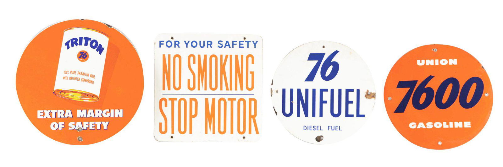 Lot Of 4: Union 76 Porcelain Signs. (1 of 4)