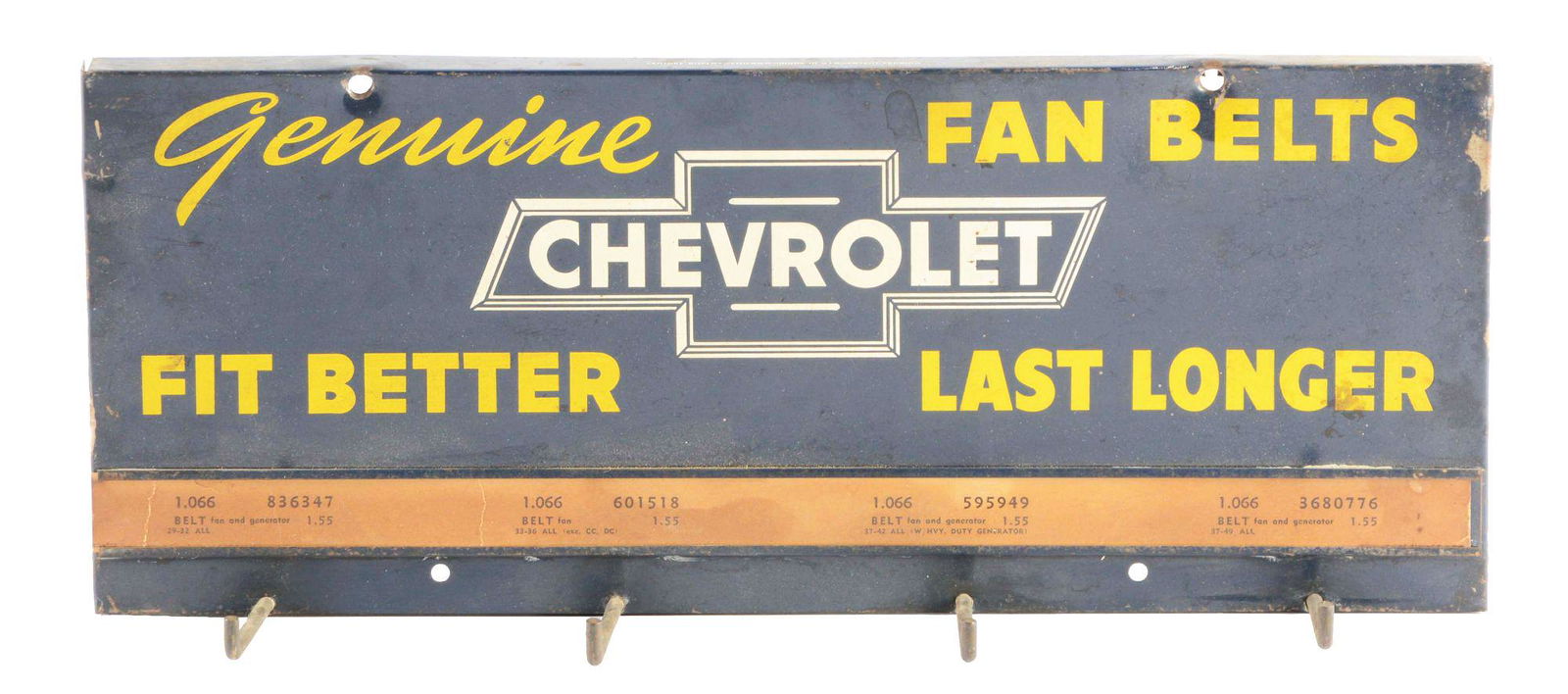 Cherolet Genuine Fan Belts Tin Display W/ Bow Tie (1 of 2)