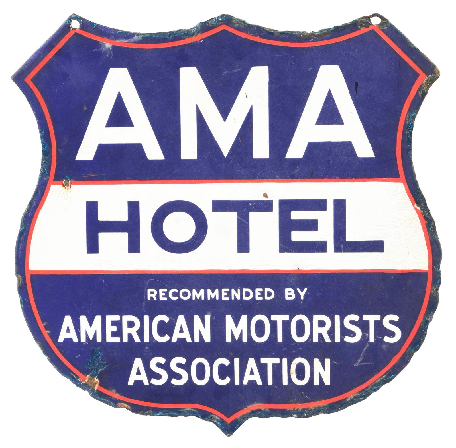 American Motorists Association Hotel Porcelain Shield (1 of 2)
