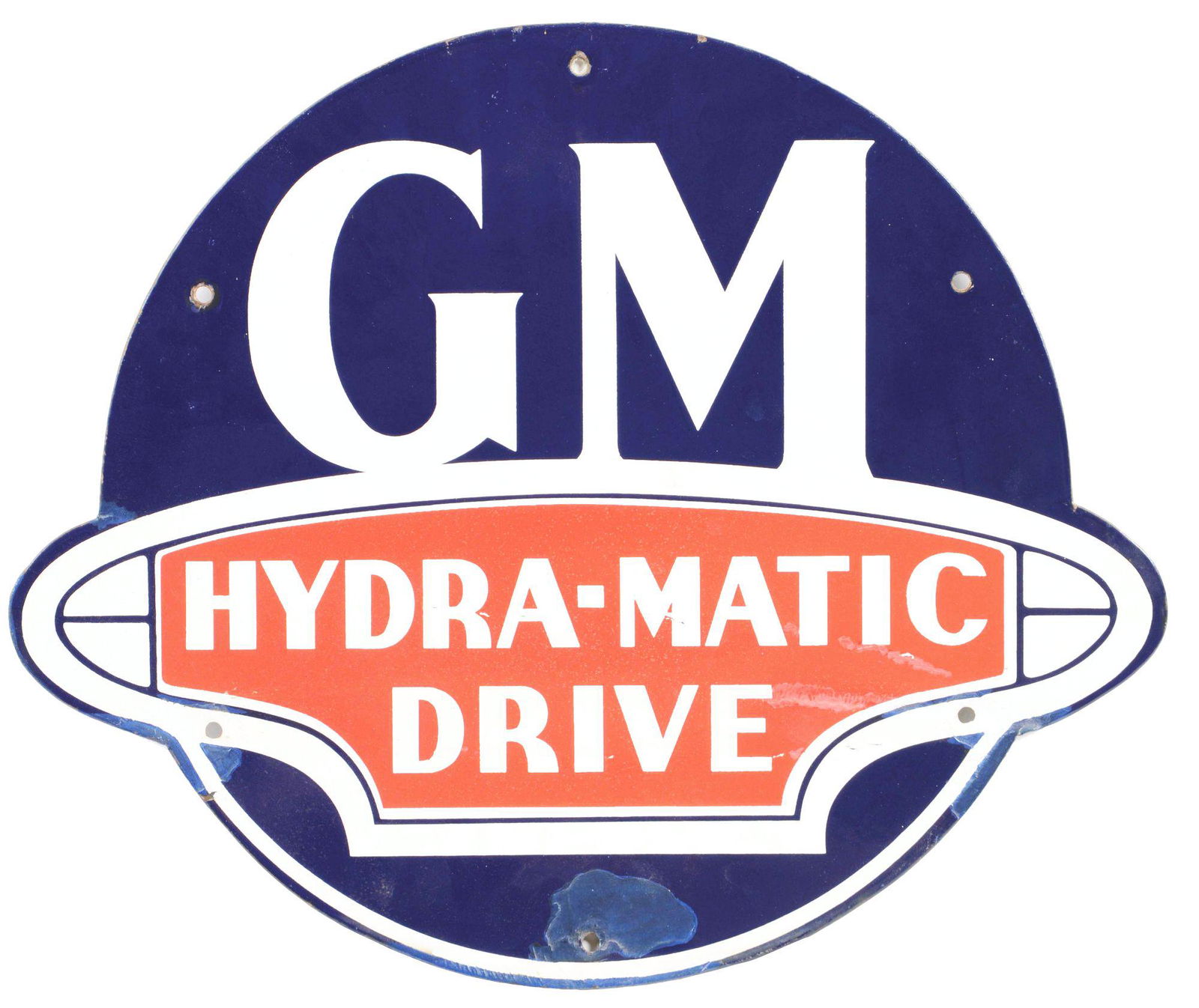 GM Hydramatic Drive Porcelain Sign. (1 of 2)