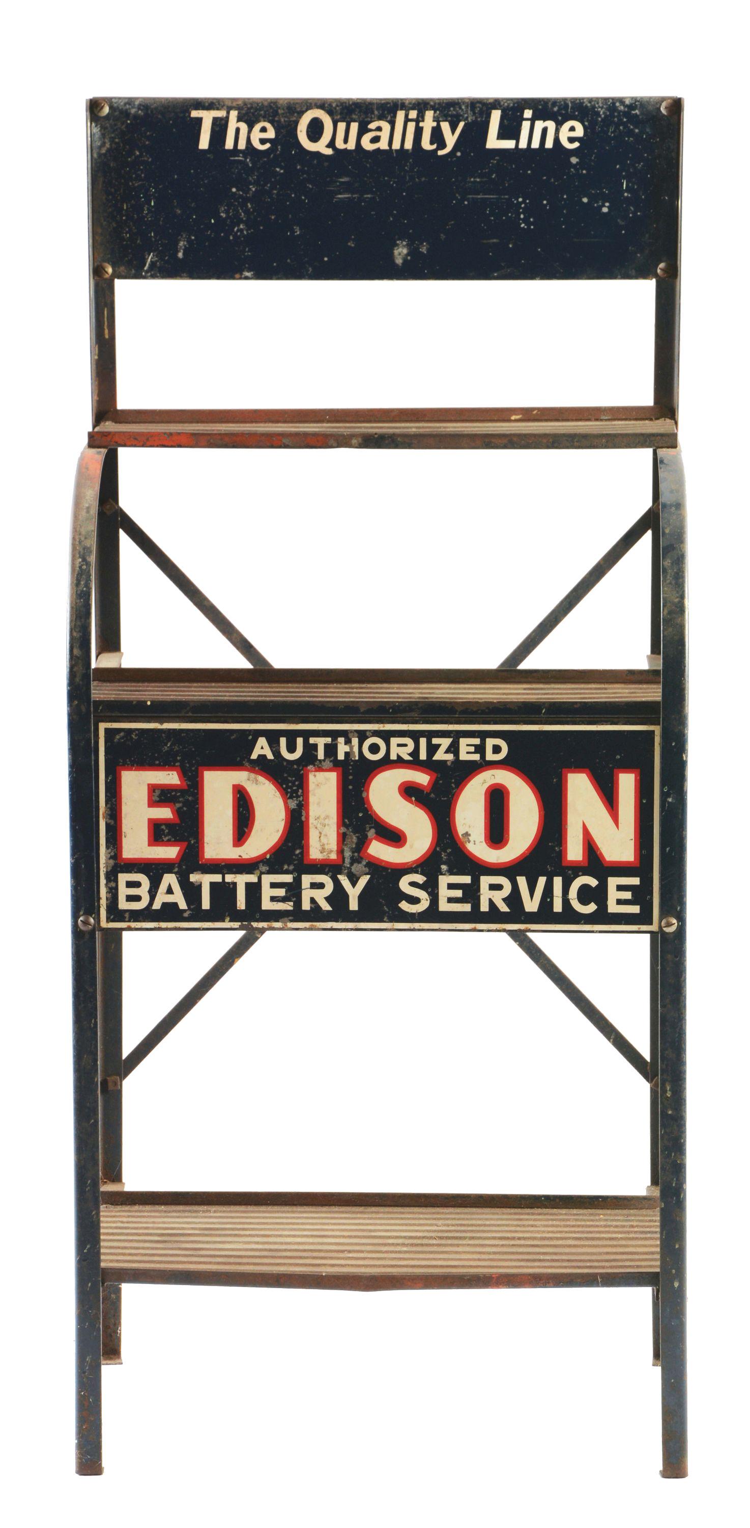 Authorized Edison Battery Service Metal Service Station (1 of 2)
