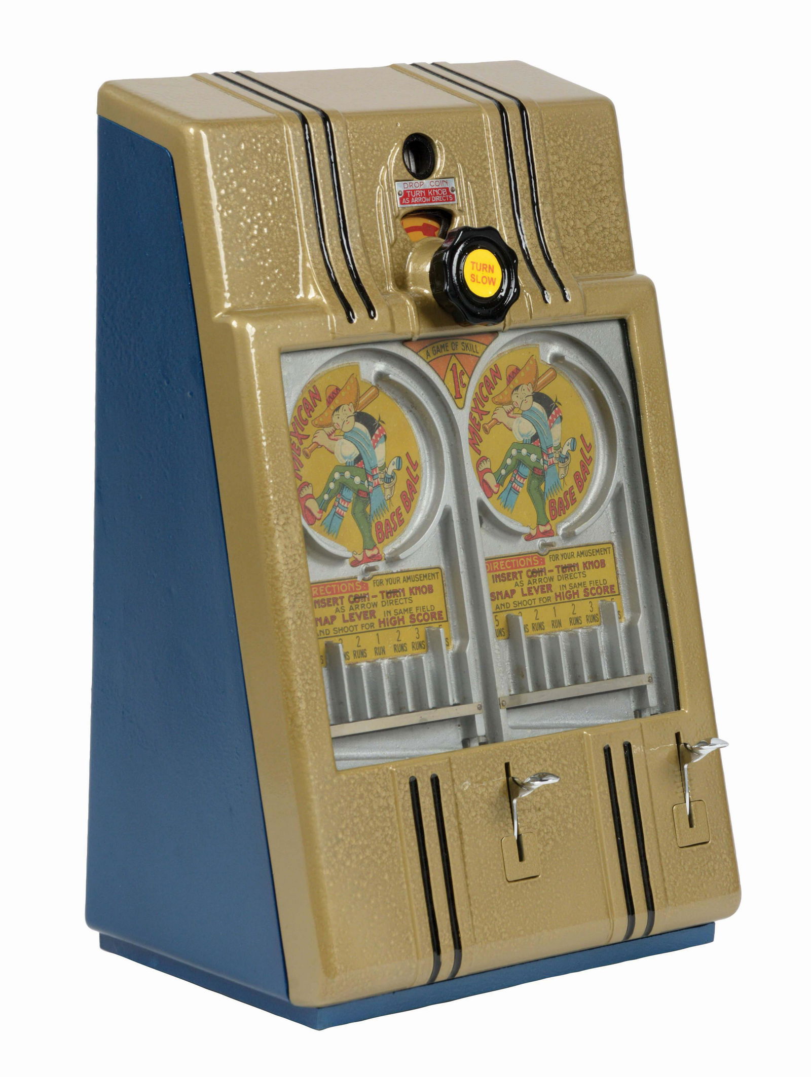 1¢ DAVAL MANUFACTURING "MEXICAN BASEBALL" COUNTER GAME. (1 of 5)