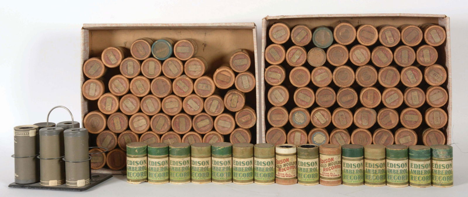 LOT OF OVER 80 CYLINDERS FOR EDISON CYLINDER PLAYER. (1 of 1)