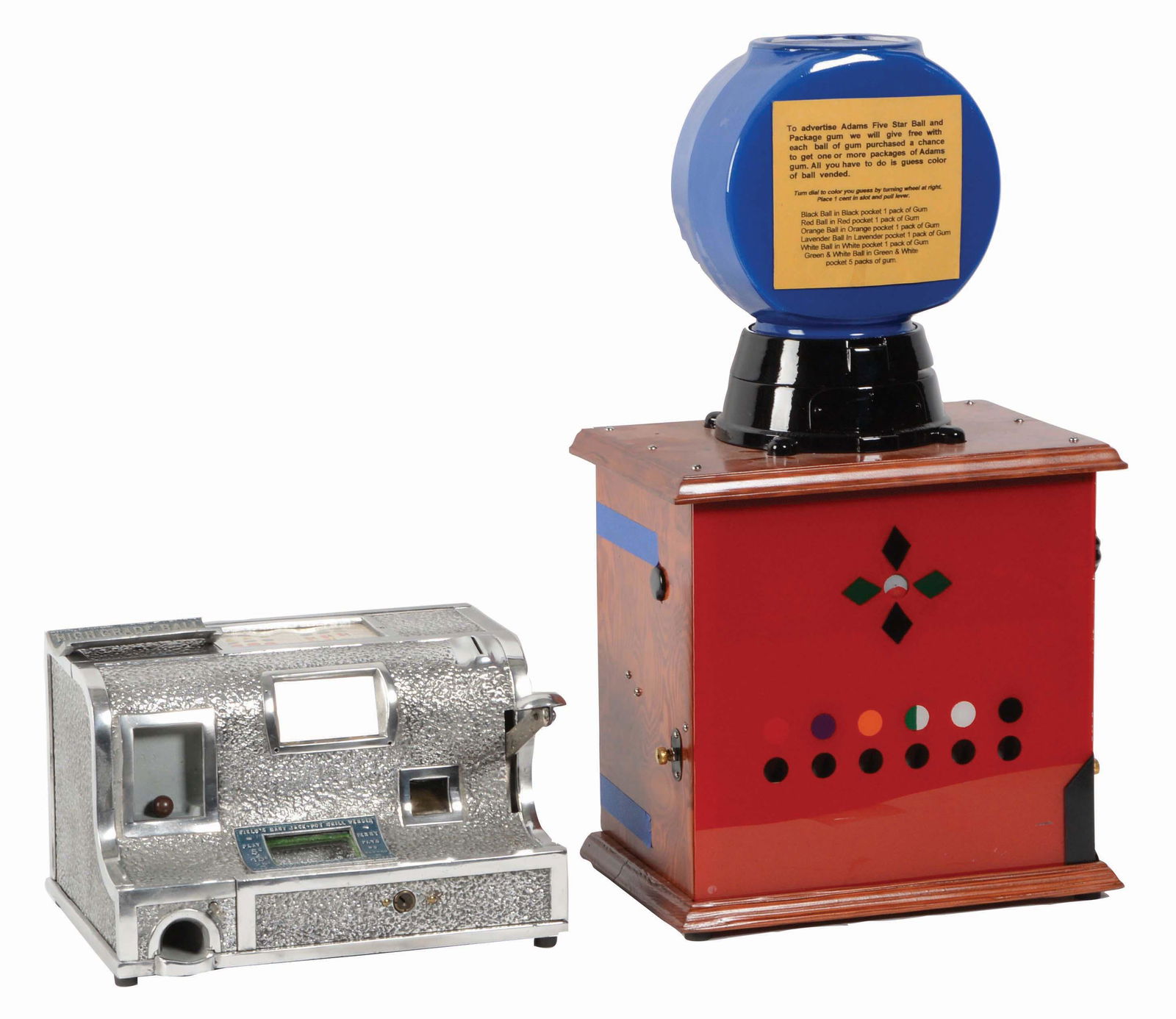 LOT OF 2: 1¢ FIELDS MFG. CO. BABY JACKPOT SKILL VENDOR (1 of 5)