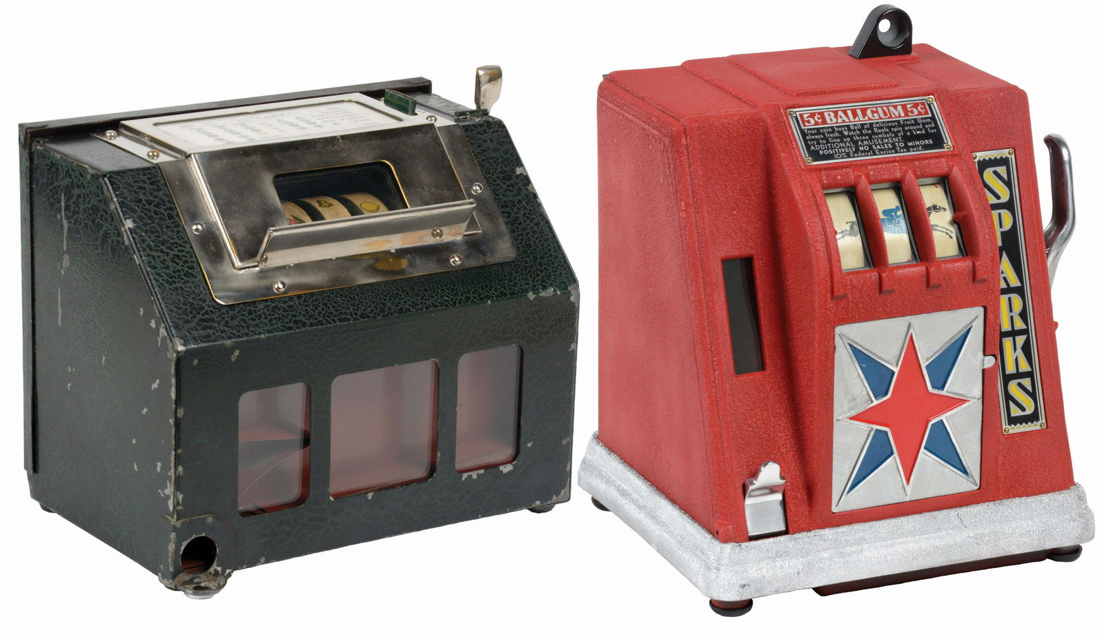 LOT OF 2: 5¢ GROETCHEN SPARKS GUM BALL & 25¢ LARK (1 of 10)