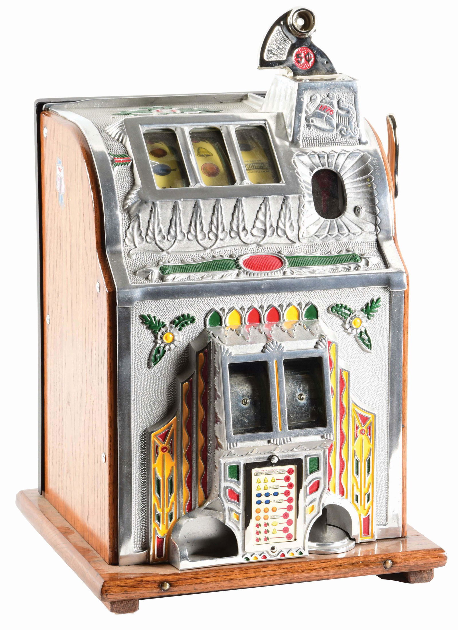 5¢ MILLS NOVELTY "PACE FRONT" SLOT MACHINE. (1 of 5)