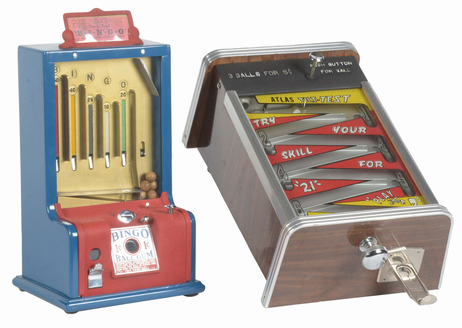 LOT OF 2: ATLAS GAMES "TILT-TEST" AND "BINGO" COUNTER (1 of 5)