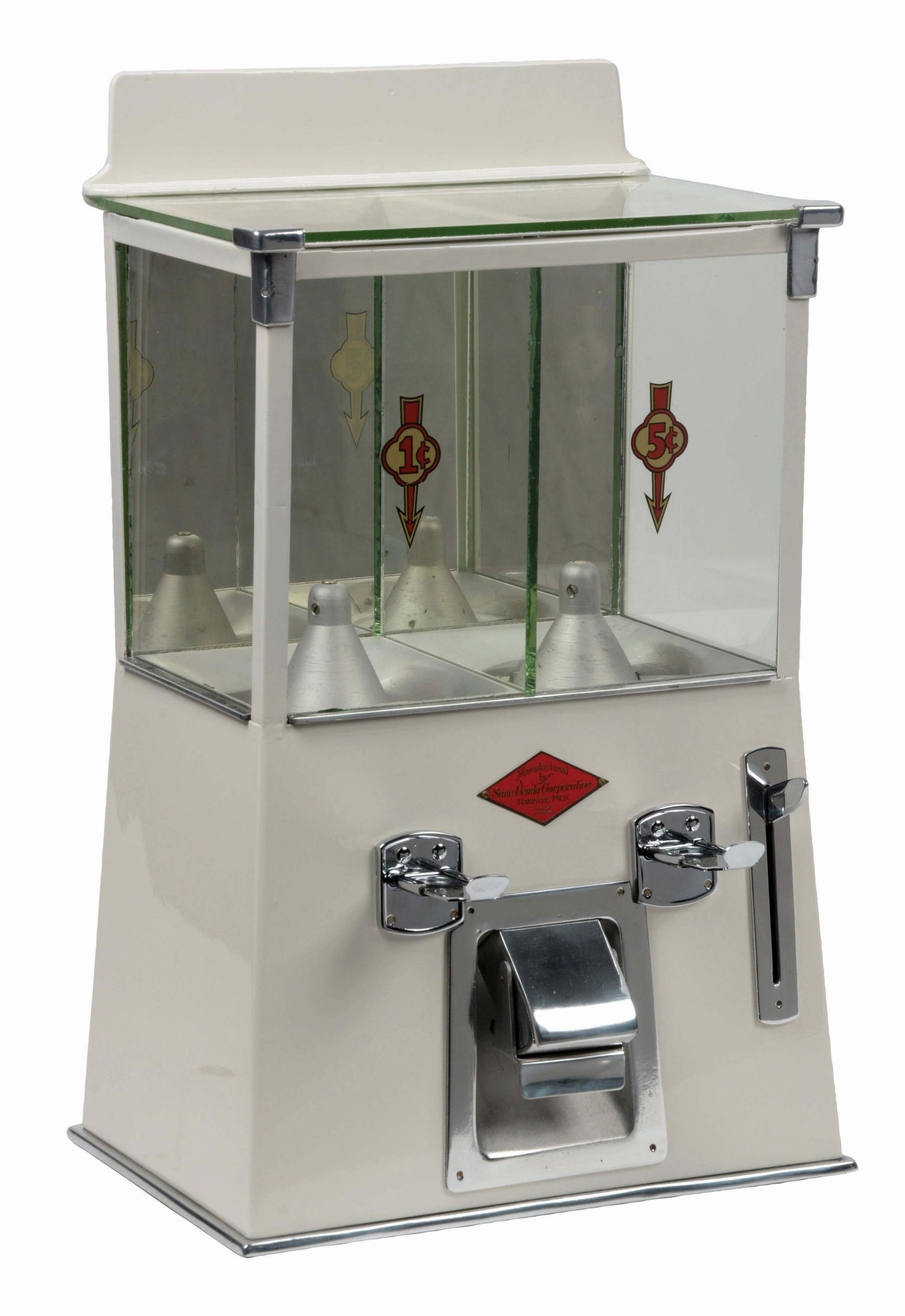 1¢ & 5¢ BEAUTIFULLY RESTORED SANA VENDING MACHINE. (1 of 5)