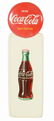 COCA-COLA PILASTER SIGN WITH BUTTON.