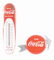 LOT OF 2: COCA-COLA SIGN AND ADVERTISING THERMOMETER.