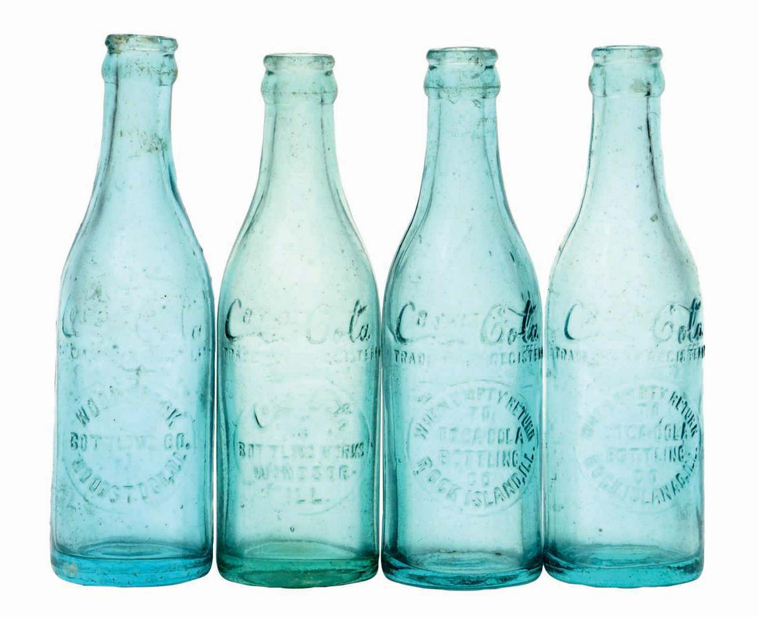 LOT OF 4: ILLINOIS COCA-COLA BOTTLES. (1 of 1)