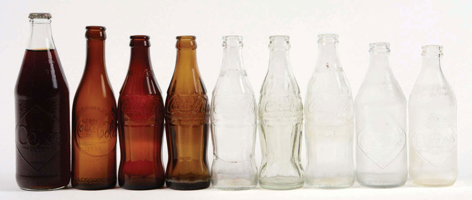 LOT OF 9: MISCELLANEOUS MODERN COCA-COLA BOTTLES. (1 of 1)