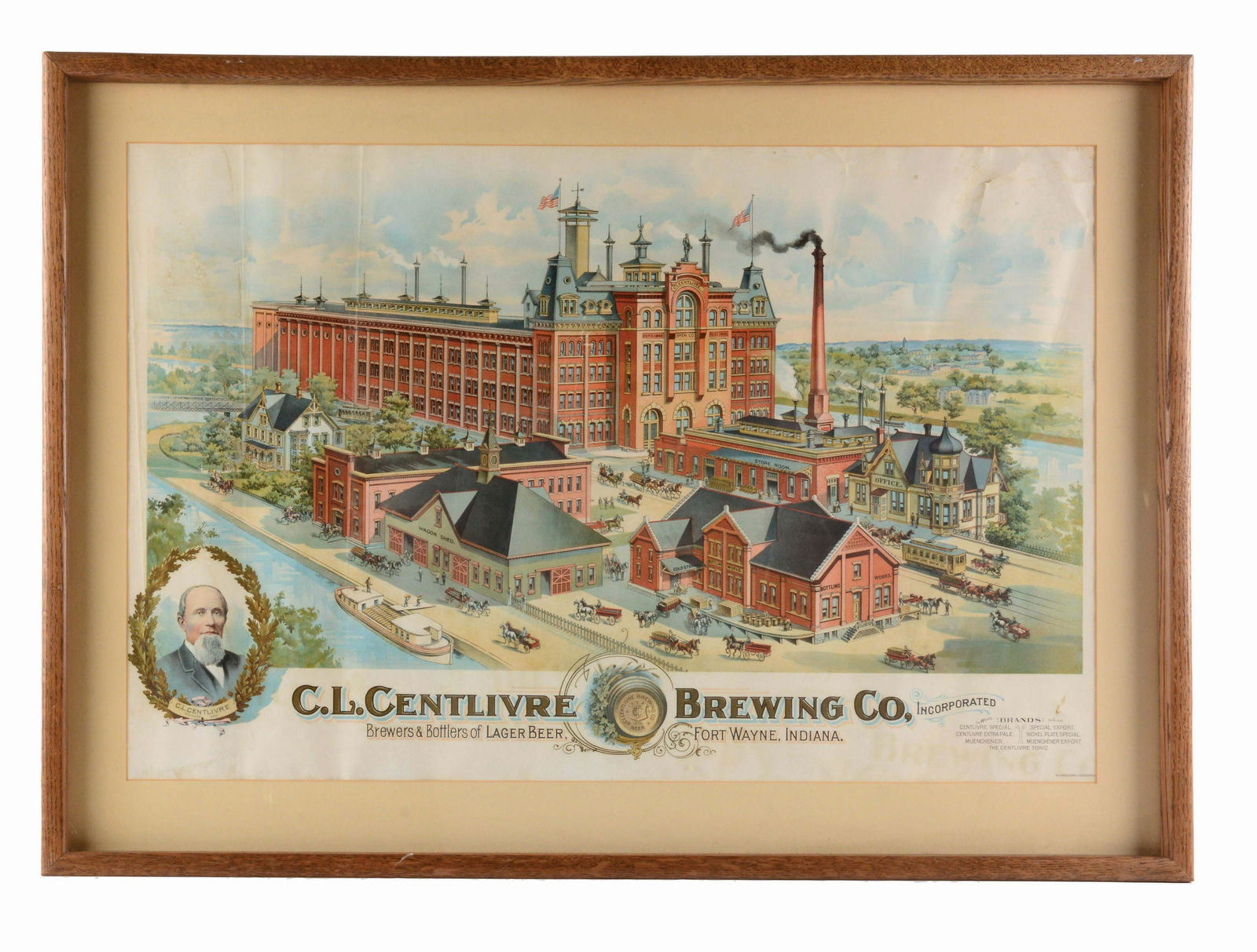 C.L. CENTLIVRE BREWING CO. ADVERTISING POSTER. (1 of 2)