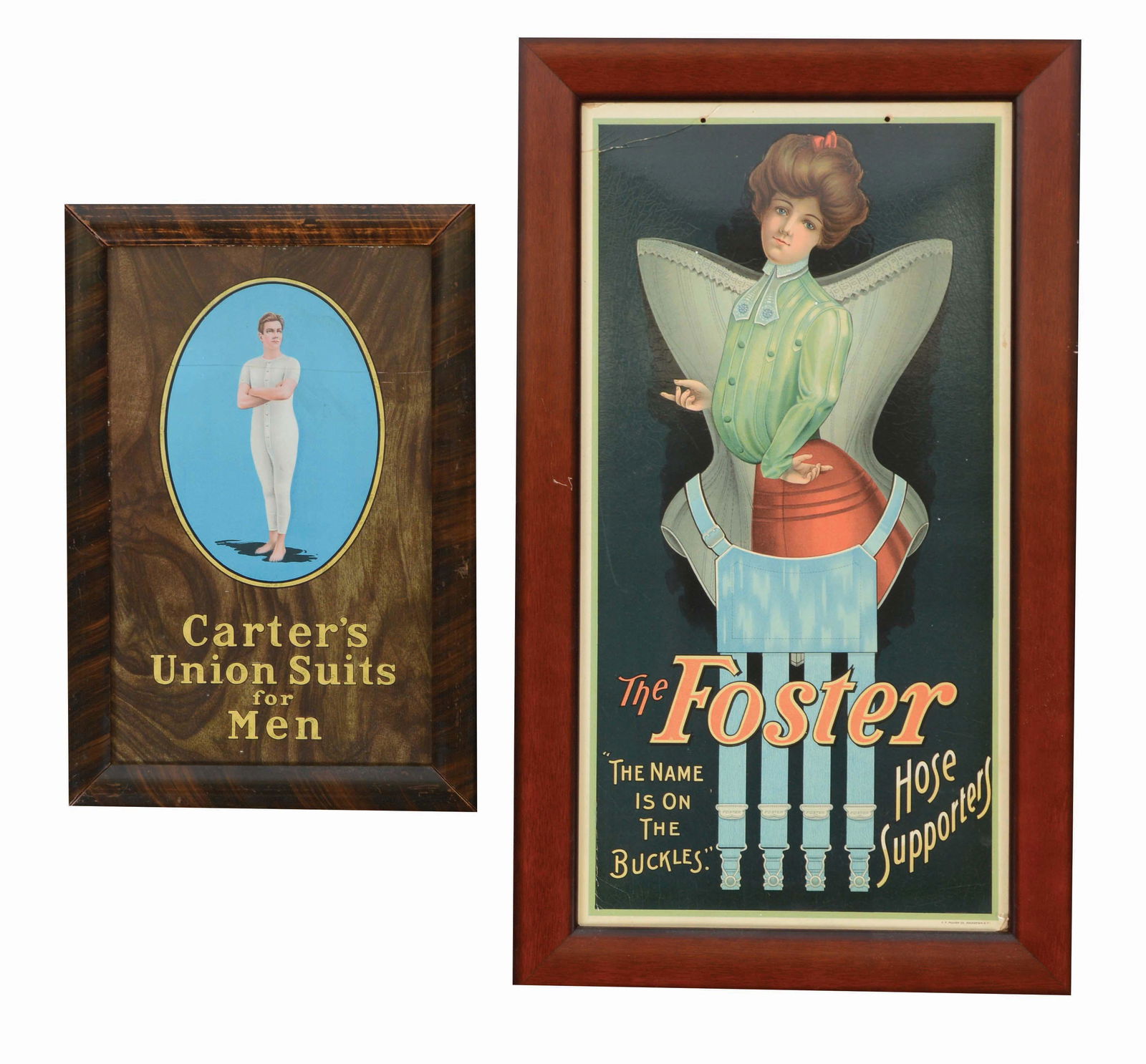 LOT OF 2: CARTER'S UNION SUITS FOR MEN TIN SIGN AND THE (1 of 2)