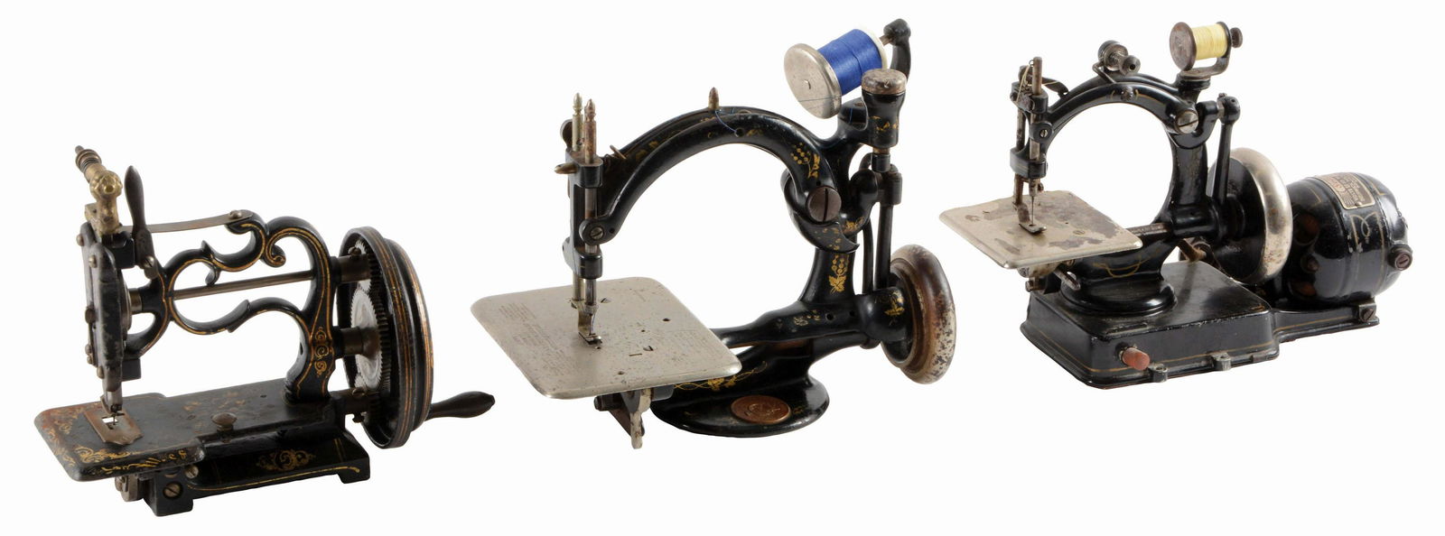 LOT OF 3: SEWING MACHINES BY WILCOX AND GIBBS, SOLITE. (1 of 4)