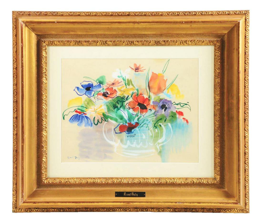 RAOUL DUFY (FRENCH, 1877 - 1953) BOUQUET DE FLEURS DANS (1 of 4)