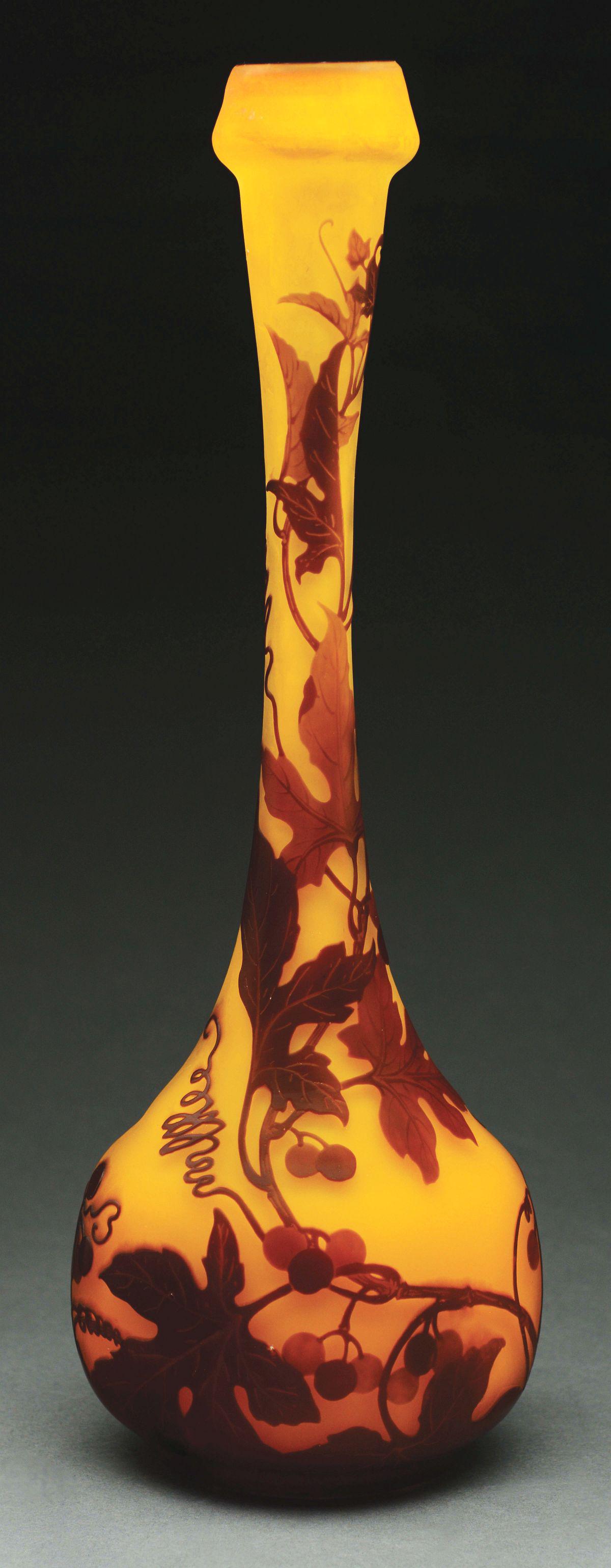 GALLE CAMEO VASE. (1 of 7)