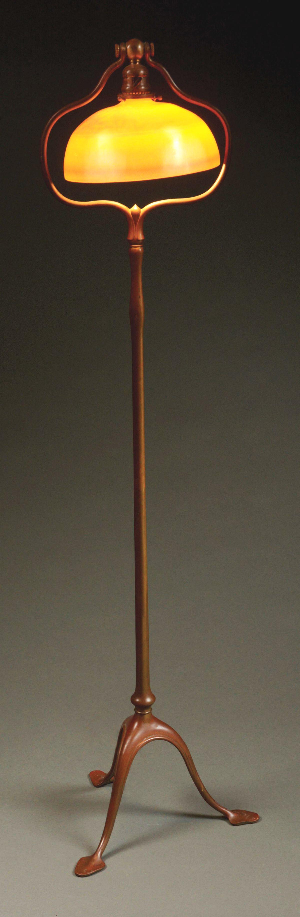 TIFFANY STUDIOS HARP FLOOR LAMP. (1 of 9)
