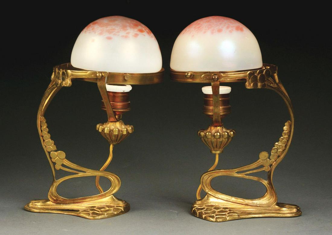 LOT OF 2: PAIR OF LOETZ TABLE LAMPS. (1 of 7)
