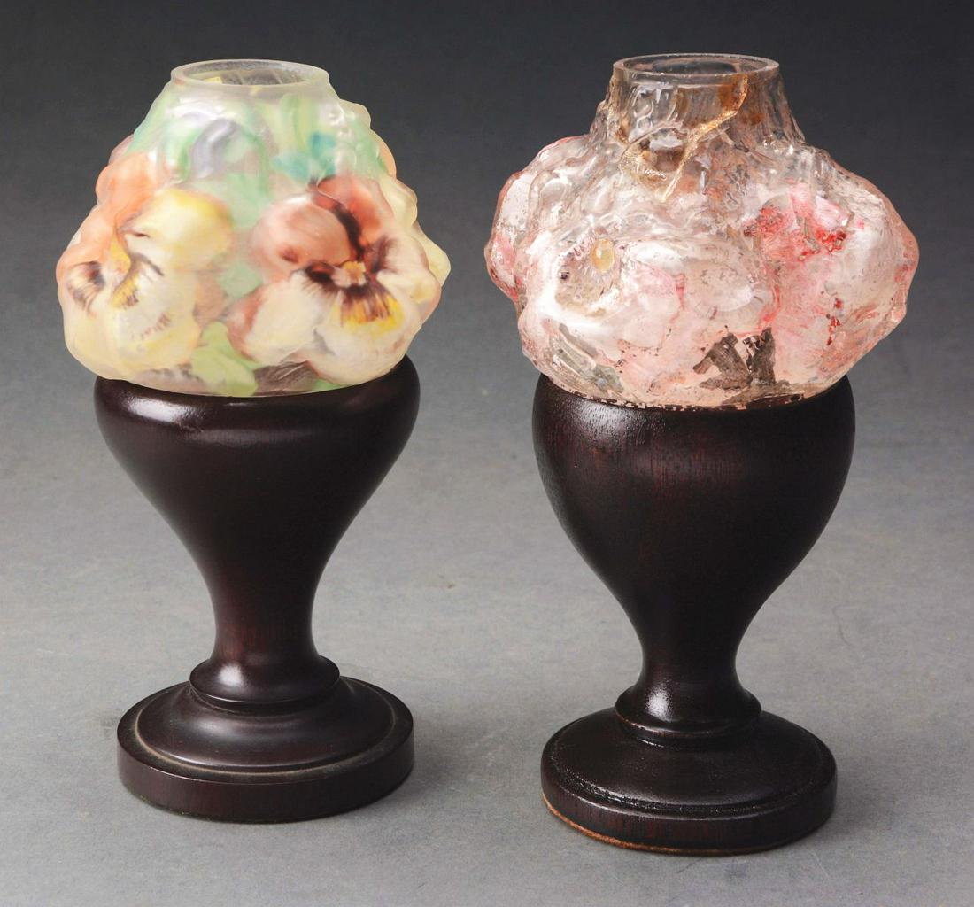 LOT OF 2: PAIRPOINT PUFFY CANDLE LAMPS. (1 of 2)