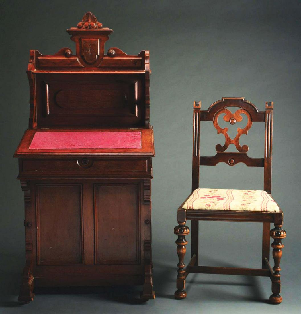 GOOD VICTORIAN DAVENPORT DESK TOGETHER WITH A LATER (1 of 4)