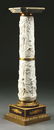 RARE PORCELAIN BISQUE PEDESTAL WITH SEVRES COBALT
